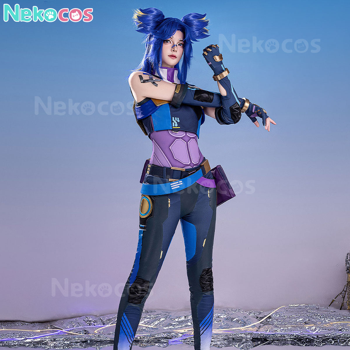 【Nekocos】Game Valorant Cosplay Neon Tala Nicole Dimaapi Valdez Cosplay Costume | In Stock