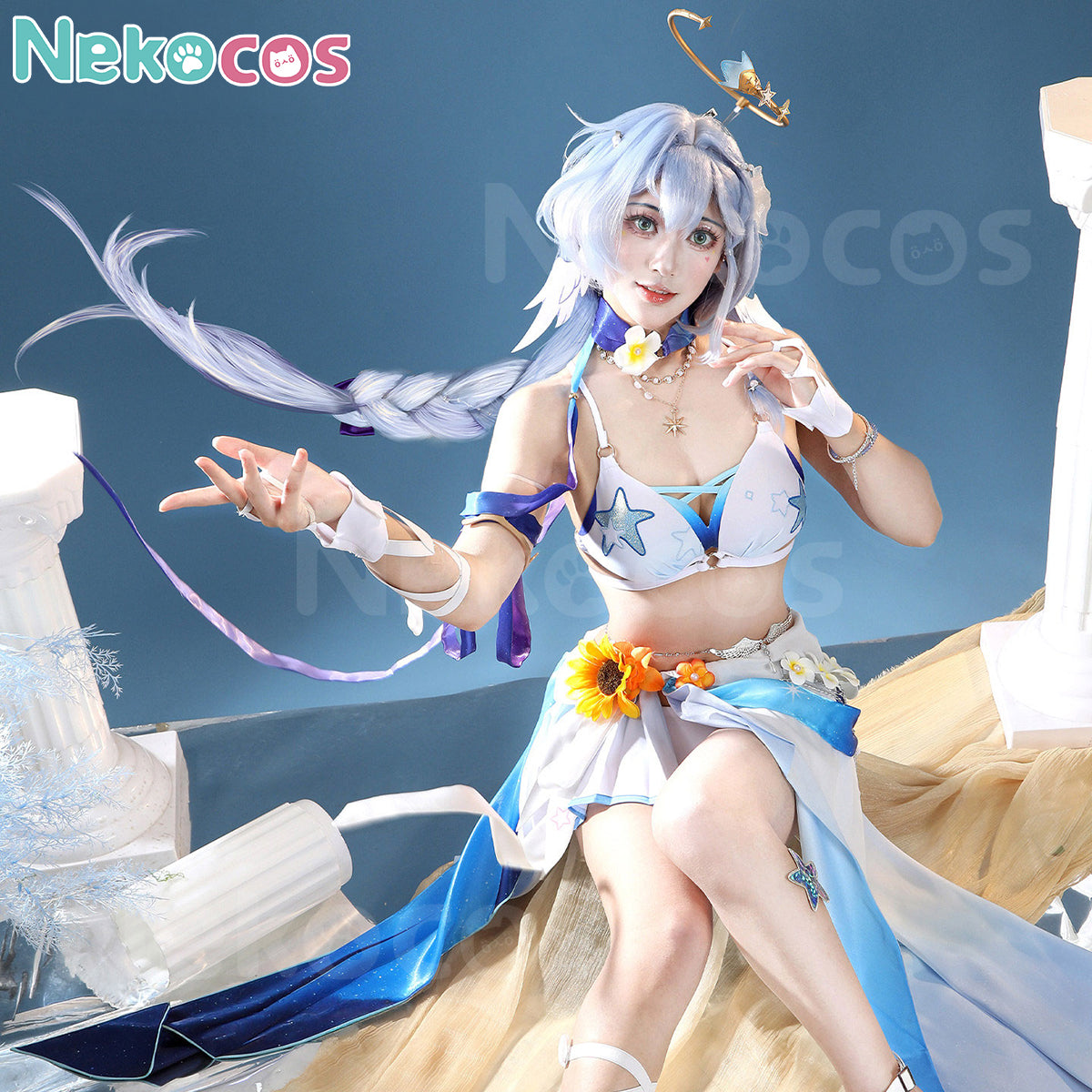 【Nekocos】Game Honkai: Star Rail Cosplay Robin Summeretto Cosplay Costume | Custom-Tailor model showcasing detailed costume design.