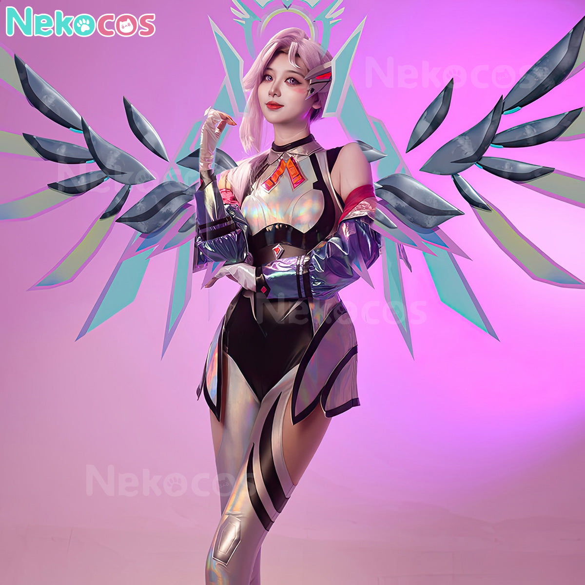 【Nekocos】Game League of Legends Cosplay Battle Dove Seraphine Cosplay Costume | In Stock