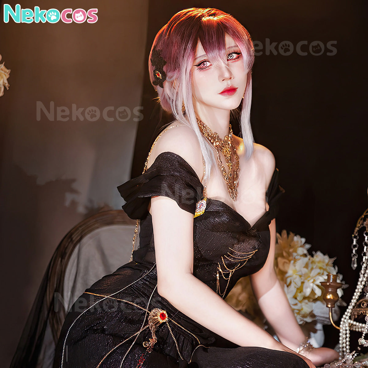 【Nekocos】Game Path to Nowhere Cosplay City Never Sleeps Shalom Cosplay Costume | In Stock