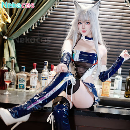 【Nekocos】Game Azur Lane Cosplay Shinano Moonlit Chrome Cosplay Costume | In Stock