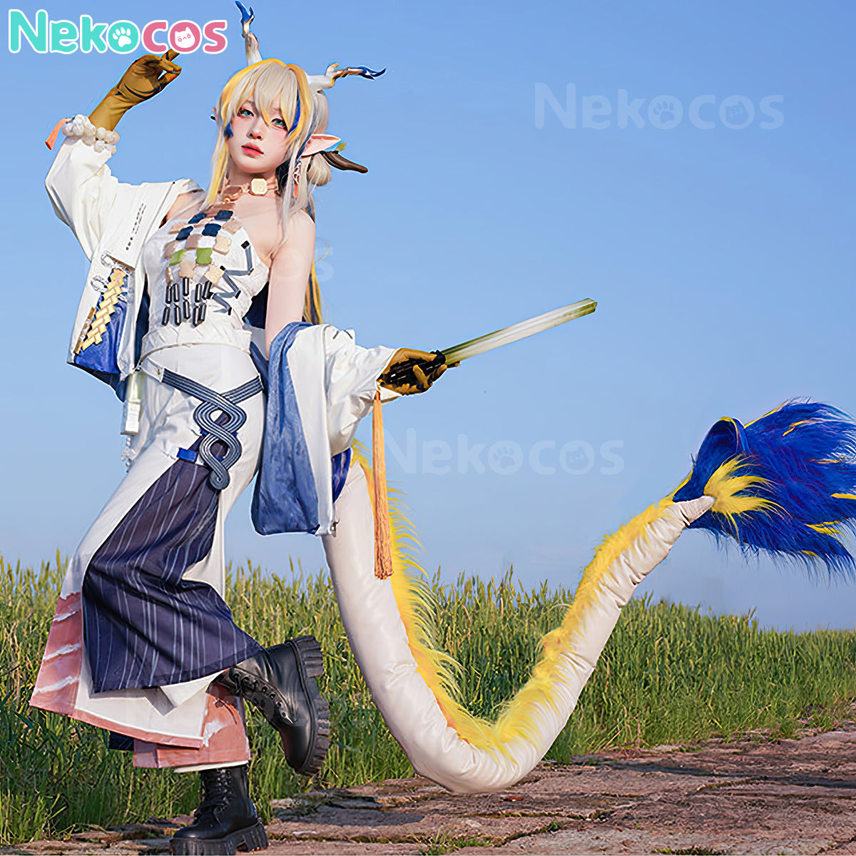【Nekocos】Game Arknights Cosplay  Spring Feast Shu Cosplay Costume Premium Edition | Custom-Tailor