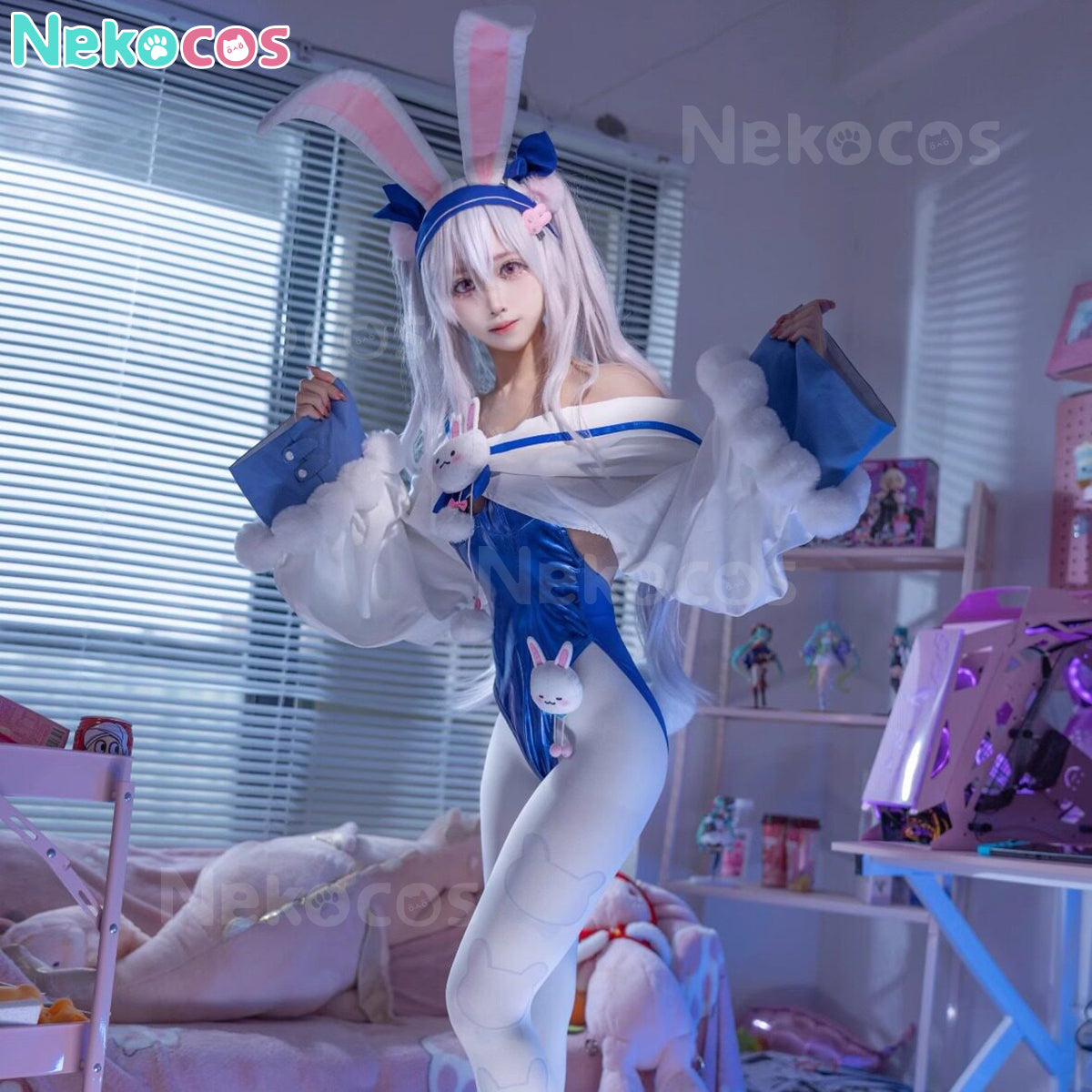 【Nekocos】Game Azur Lane Cosplay Laffey Skins/Bunny Cosplay Costume | In Stock