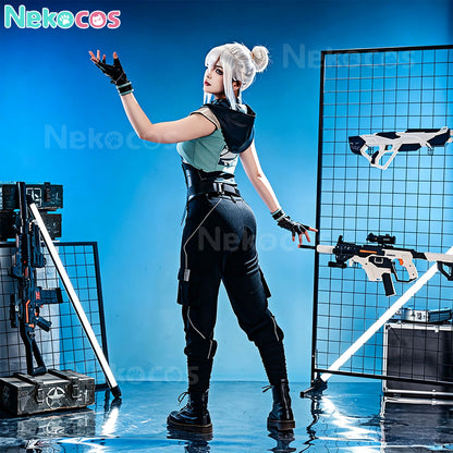 【Nekocos】Game Valorant Cosplay Jett Cosplay Costume | In Stock