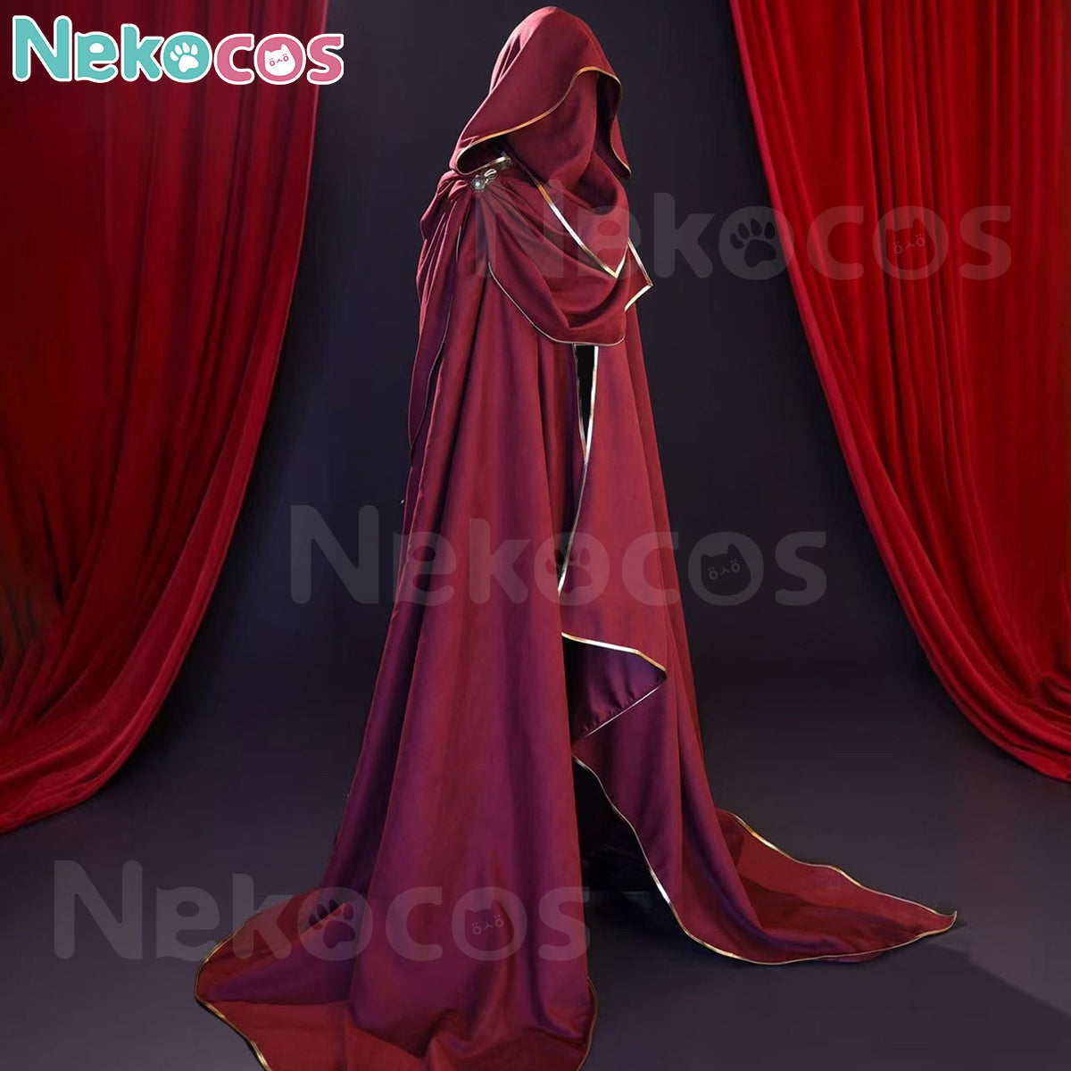 Halloween Knight Cloak Cosplay - Gold-Trimmed CloakCostume,Halloween Costume