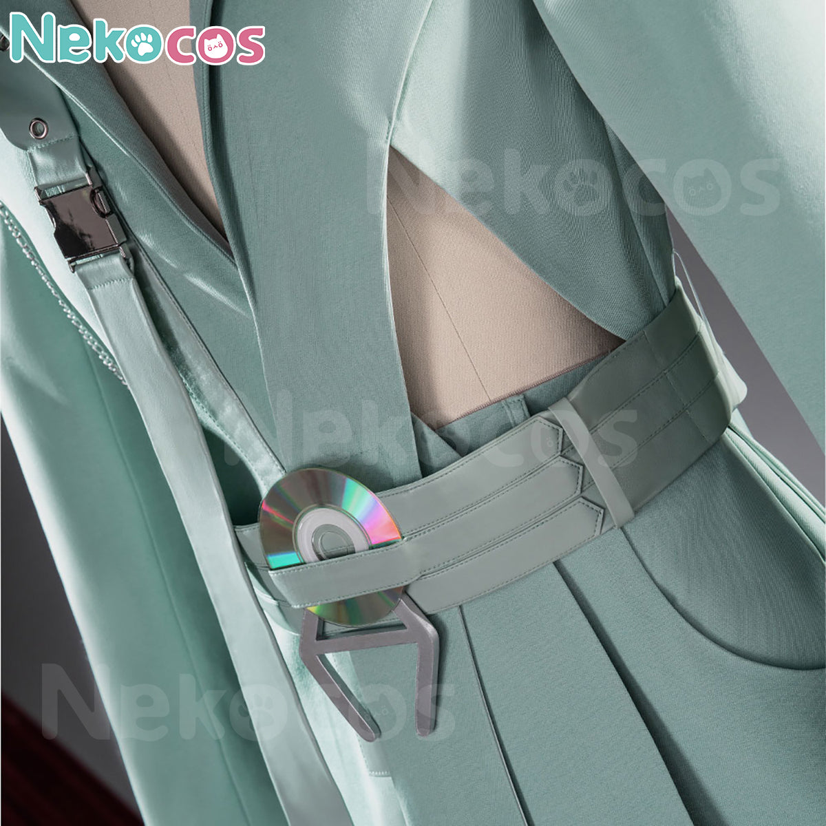 【Nekocos】Anime Cosplay Luka Cosplay Costume | Custom-Tailor close-up featuring stylish belt and details.