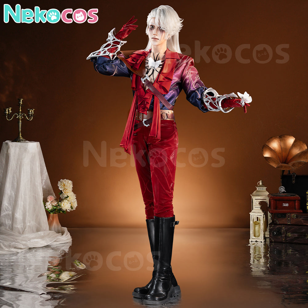 【Nekocos】Game Identity V Cosplay Mercenary Naib Subedar Man in Red Cosplay Costume Premium Edition | Custom-Tailor