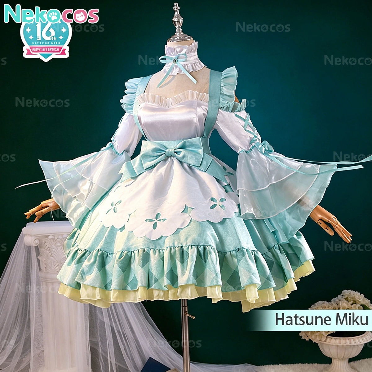 【Nekocos】Vocaloid Hatsune Miku 16th Anniversary Cosplay Costume | In Stock