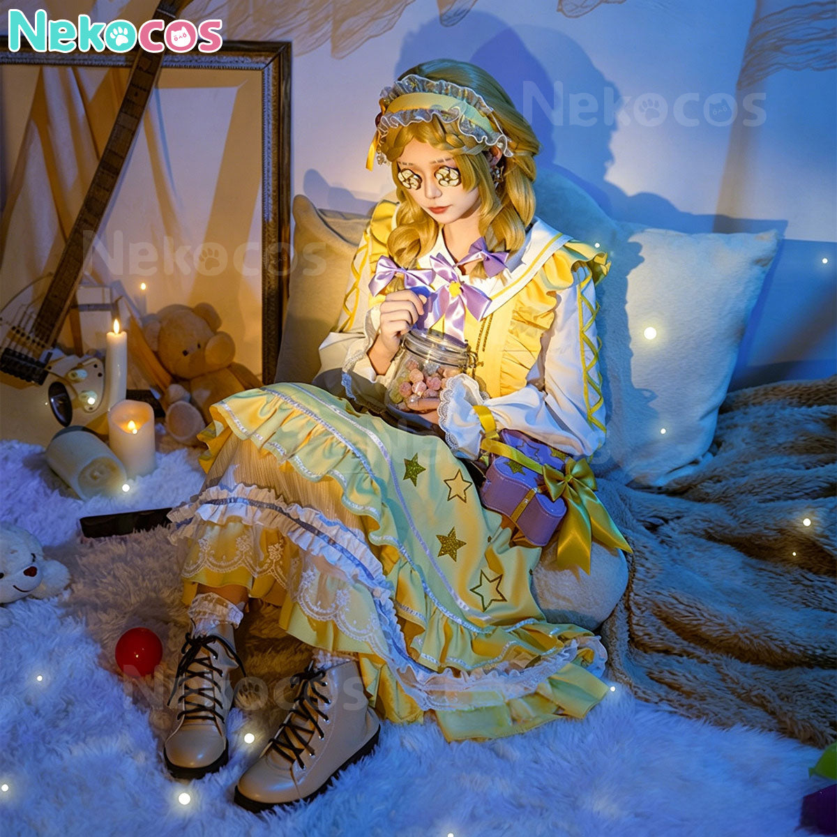 【Nekocos】Game Identity V Cosplay Toy Merchant Whispered Light Cosplay Costume | In Stock