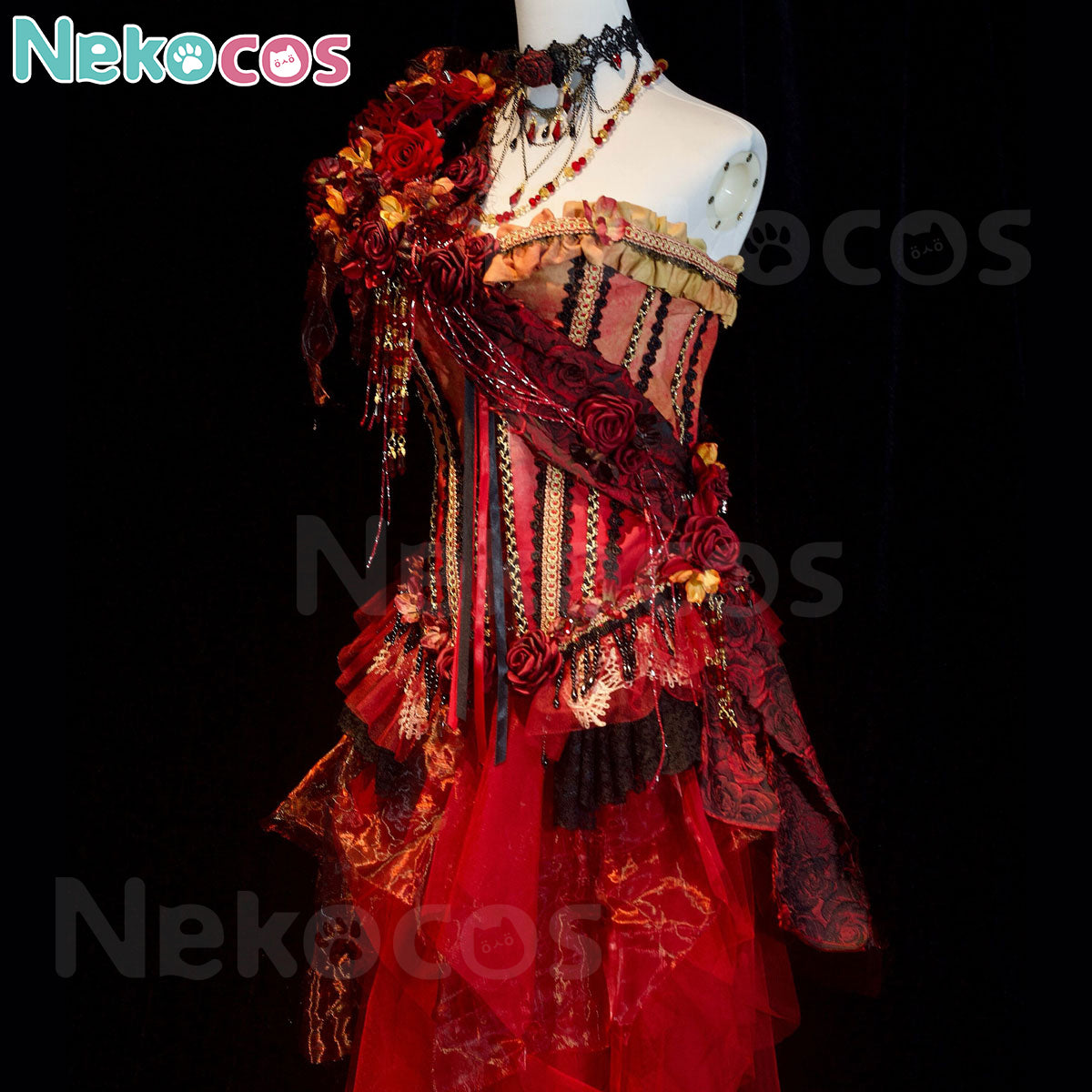 Vampire Dark Rose Dress Costume - Original Flames StyleCostume,Halloween Costume