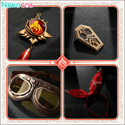 【Nekocos】Game Genshin Impact Cosplay Amber Cosplay Costume Premium Edition | Custom-Tailor