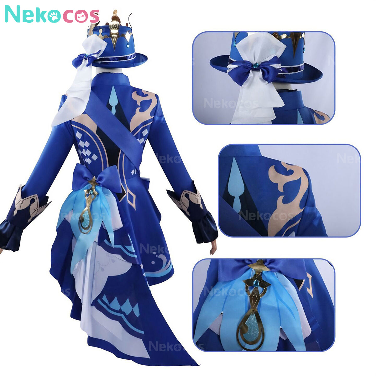 【Nekocos】Game Genshin Impact Cosplay Furina de Fontaine Cosplay Costume Premium Edition | In Stock