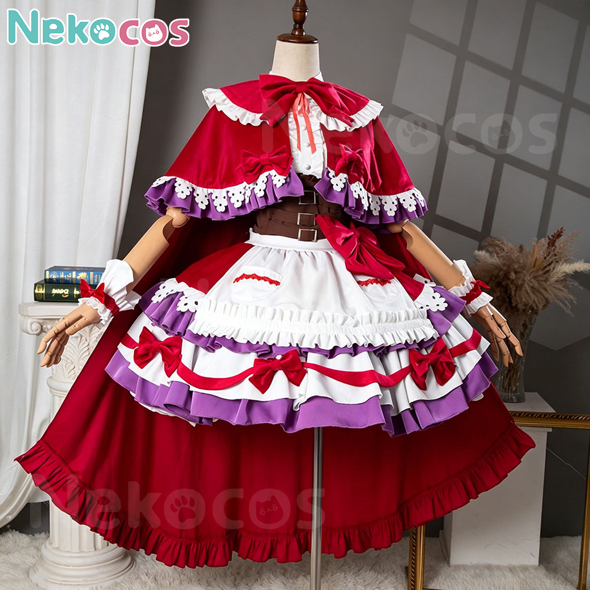 【Nekocos】Game Cosplay Laala Manaka Charafuku Kuji Online 10th Anniversary Cosplay Costume | In Stock