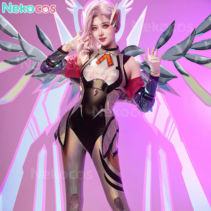 【Nekocos】Game League of Legends Cosplay Battle Dove Seraphine Cosplay Costume | In Stock