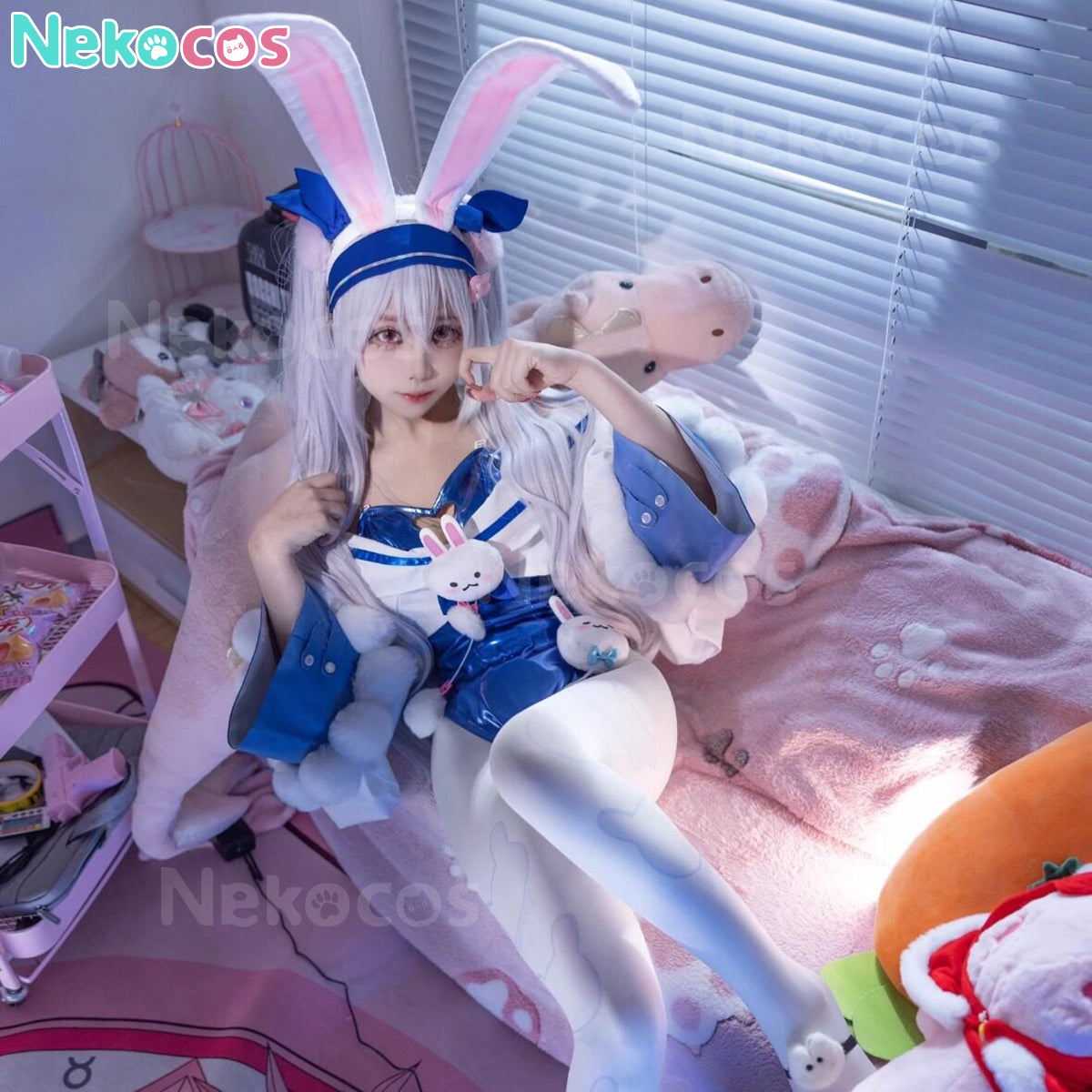 【Nekocos】Game Azur Lane Cosplay Laffey Skins/Bunny Cosplay Costume | In Stock