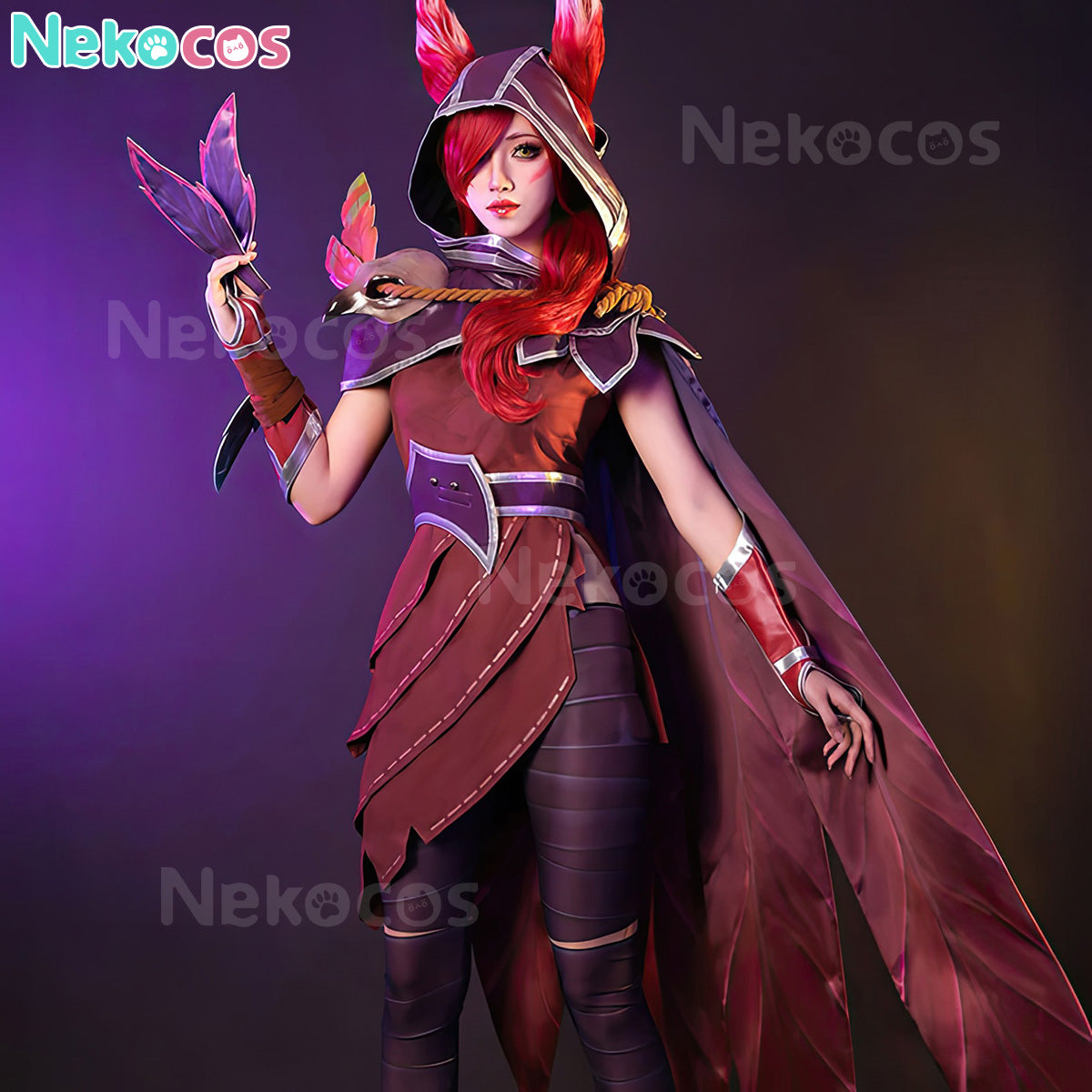 【Nekocos】Game League of Legends Cosplay Xayah Cosplay Costume | In Stock