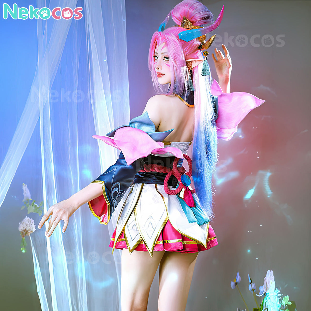 【Nekocos】Game League of Legends Cosplay Spirit Blossom Zyra Cosplay Costume | In Stock