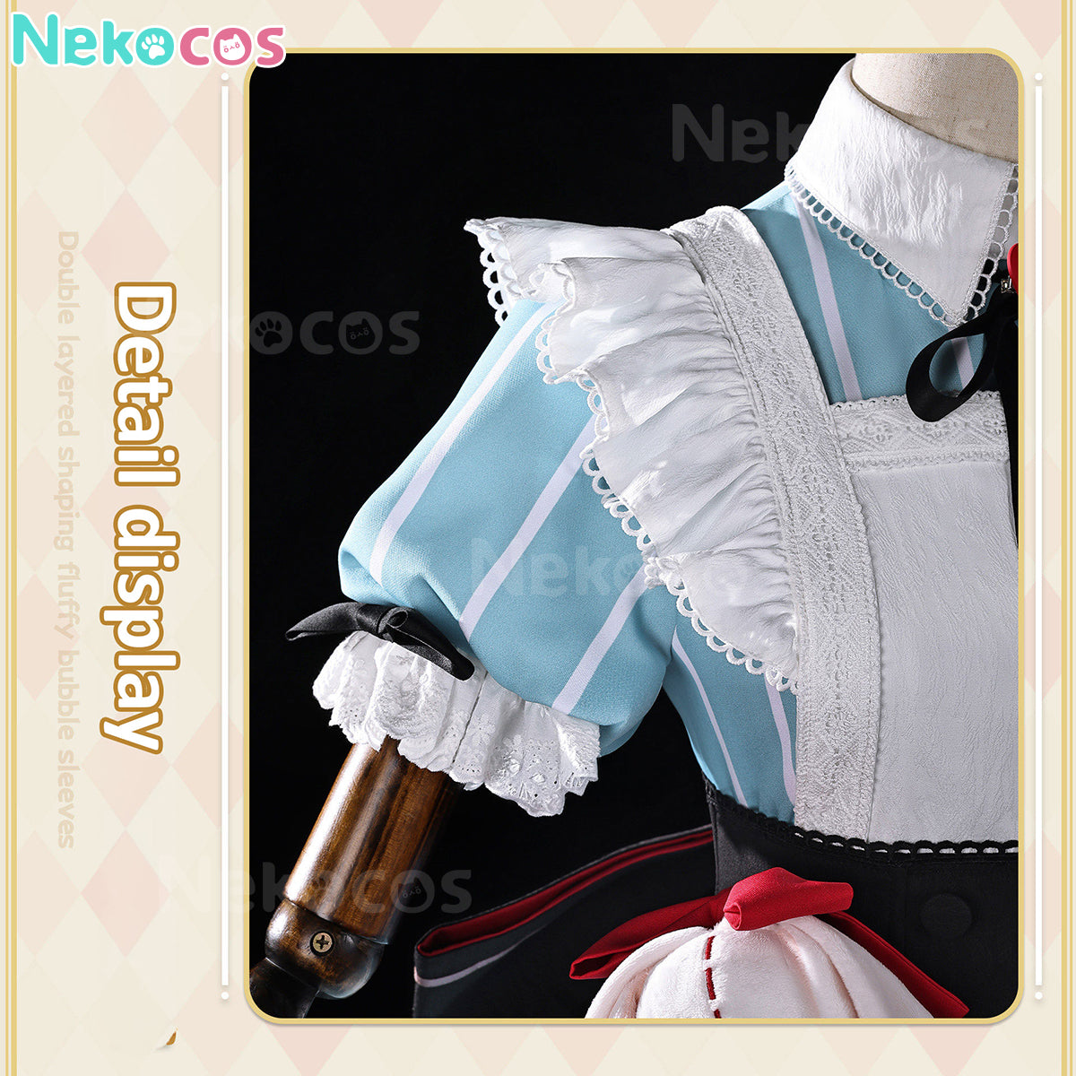 【Nekocos】Game Genshin Impact Cosplay Miliastra Wonderland Alice Maid Cosplay Costume | In Stock