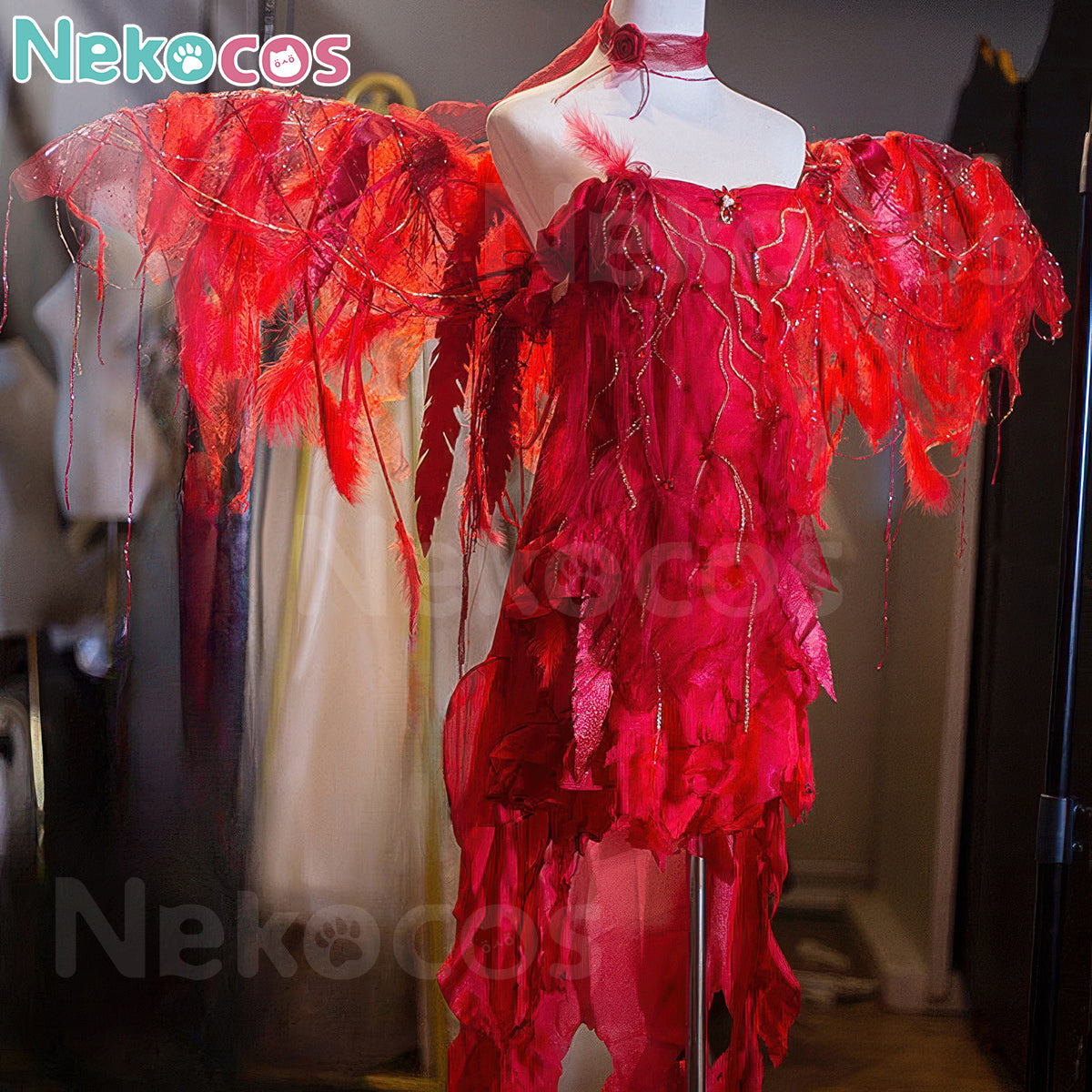 Fallen Angel Cosplay Costume - Dark Gothic Fantasy OutfitCostume,Halloween Costume