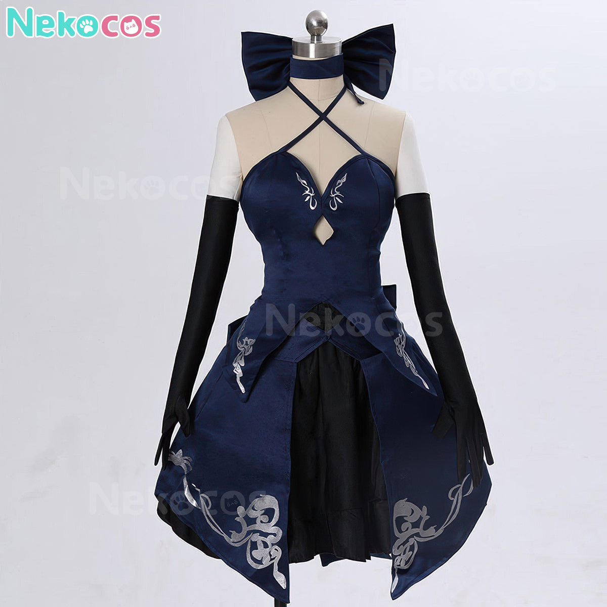 【Nekocos】Game Fate/stay night Cosplay Altria Pendragon Black Dress Cosplay Costume | In Stock