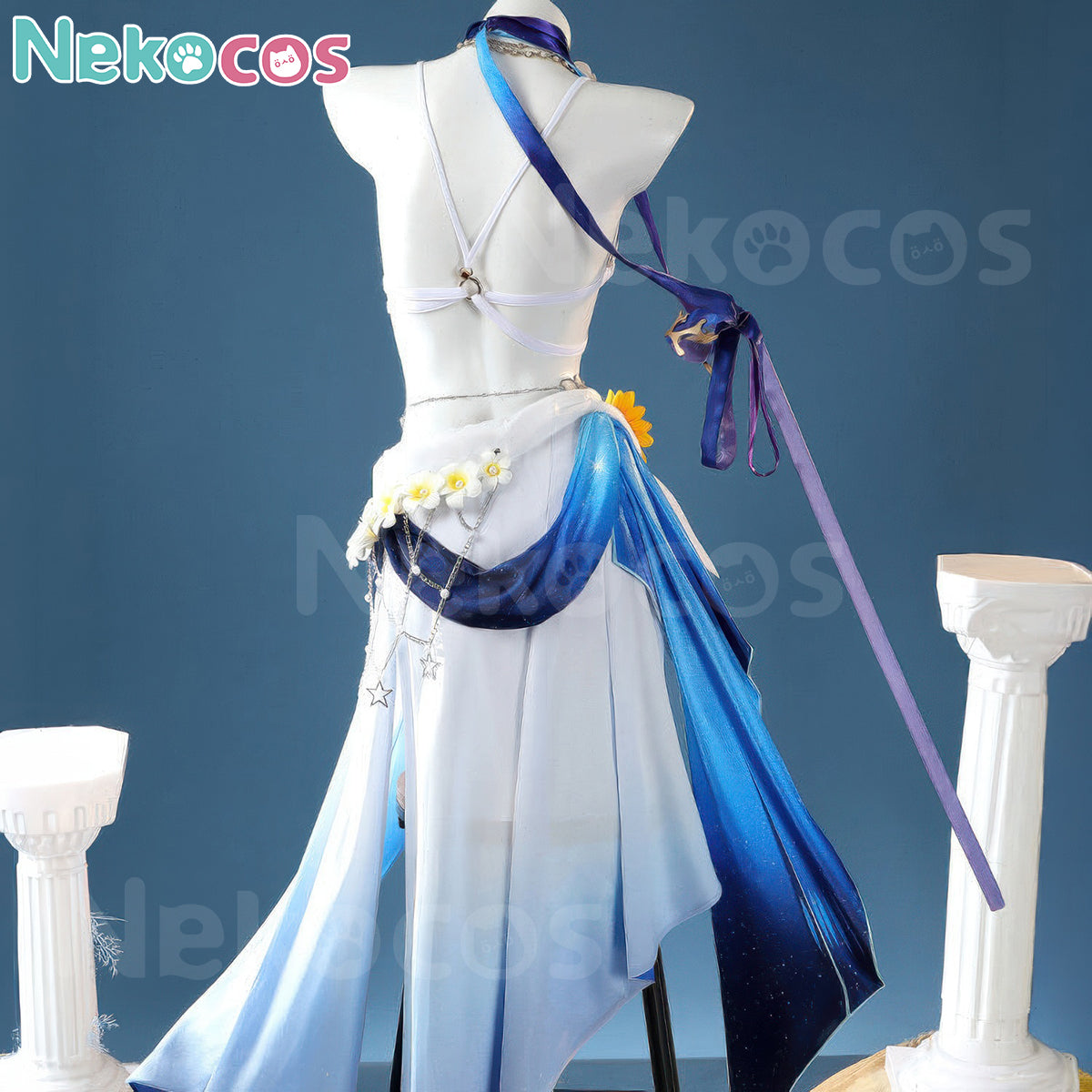 【Nekocos】Game Honkai: Star Rail Cosplay Robin Summeretto Cosplay Costume | Custom-Tailor detailed view of costume back design