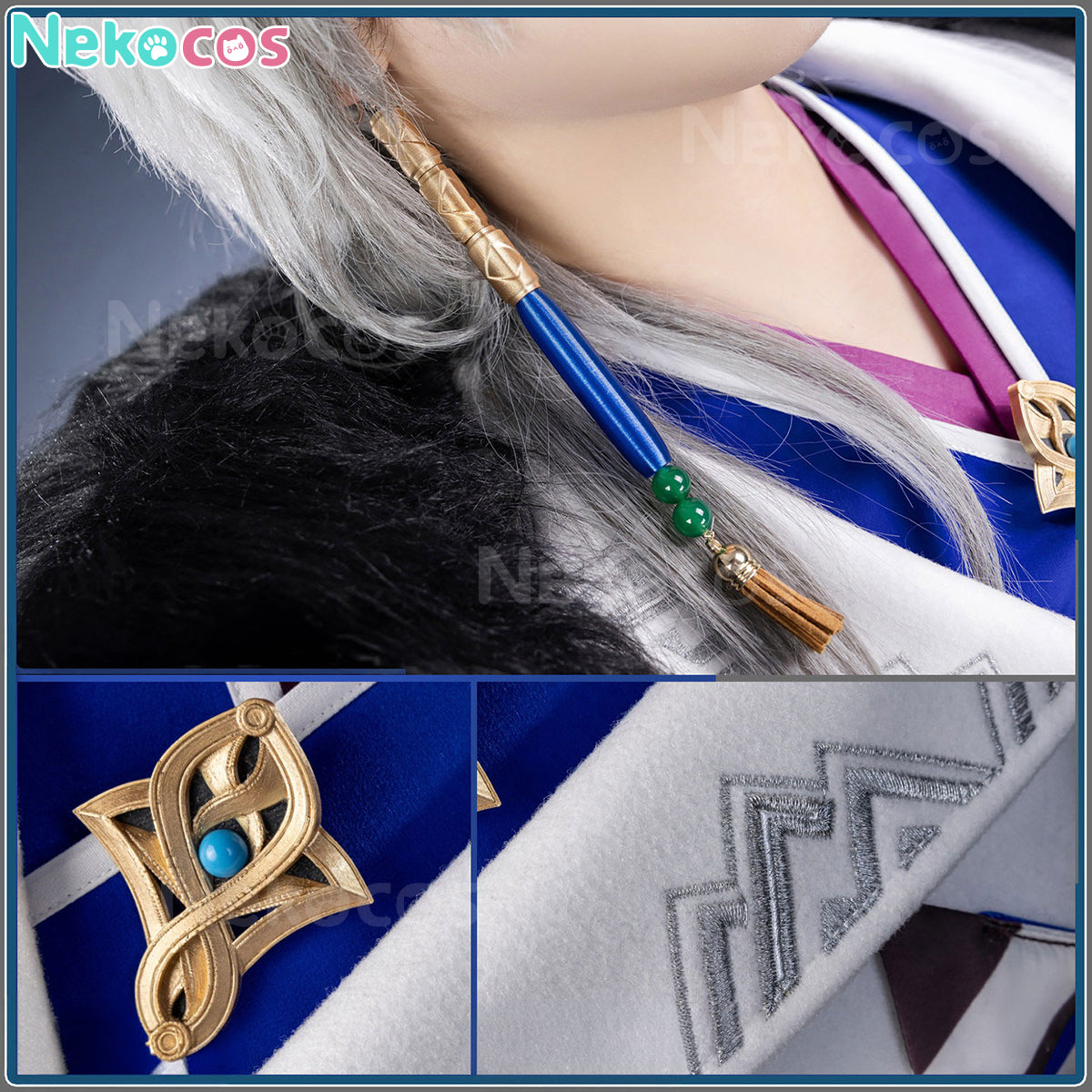 【Nekocos】Game Arknights Cosplay SilverAsh the Reignfrost Cosplay Costume Premium Edition | In Stock