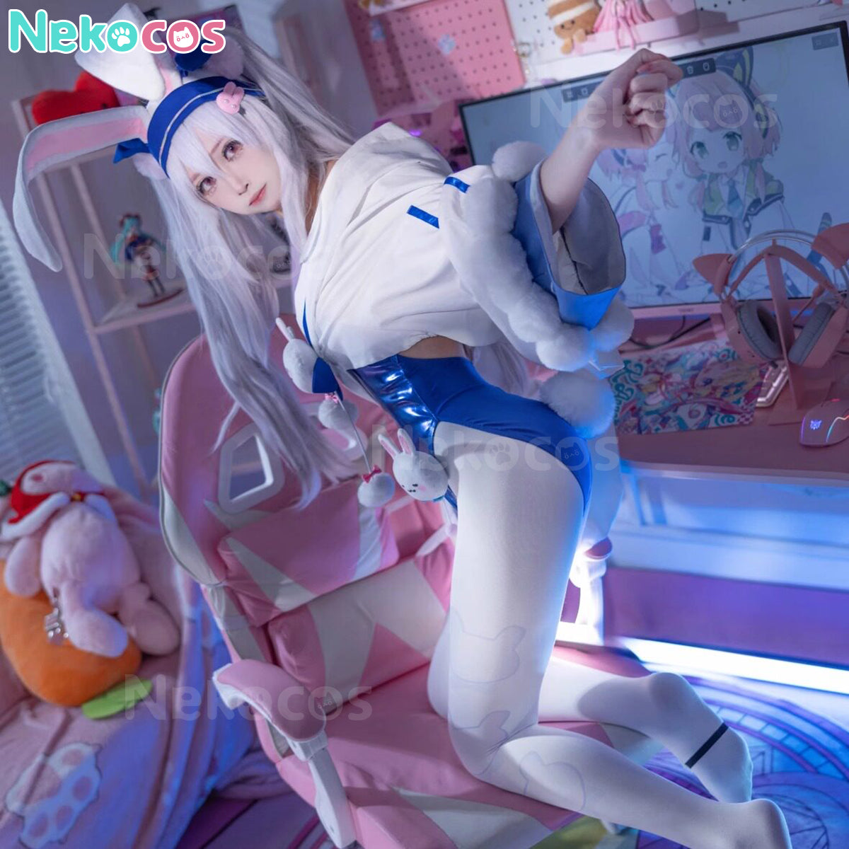 【Nekocos】Game Azur Lane Cosplay Laffey Skins/Bunny Cosplay Costume | In Stock