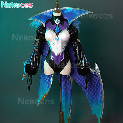 【Nekocos】Game League of Legends Cosplay Battle Bat Xayah Cosplay Costume Premium Edition | In Stock