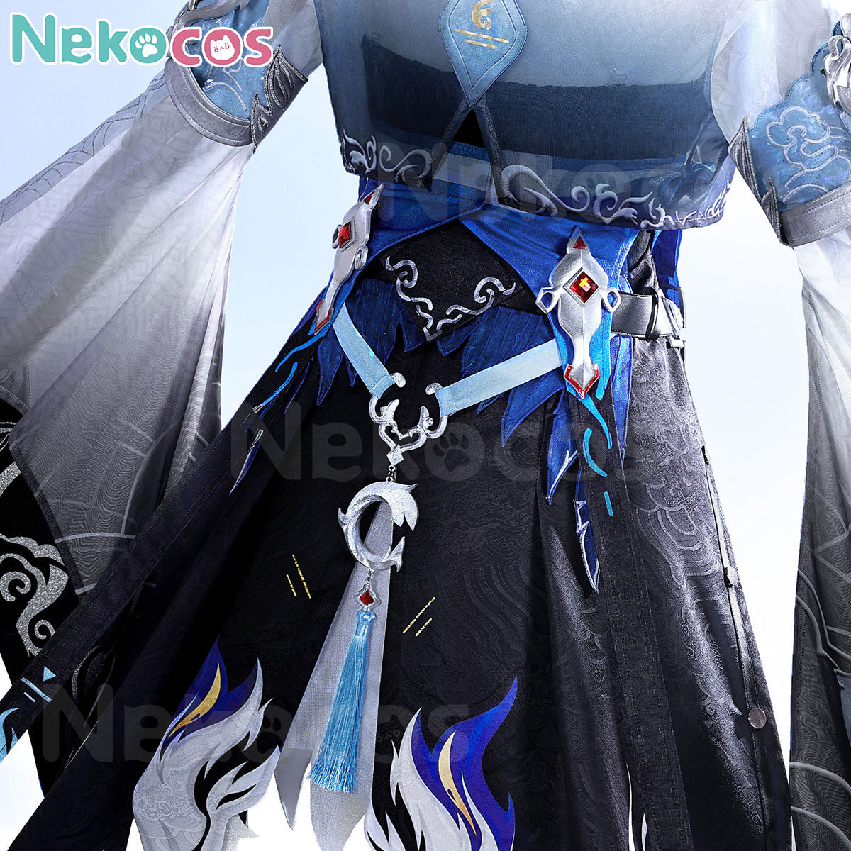 Yangyang Cosplay Costume Premium Edition Wuthering Waves Cosplay detailed view of costume accessories and design features.
