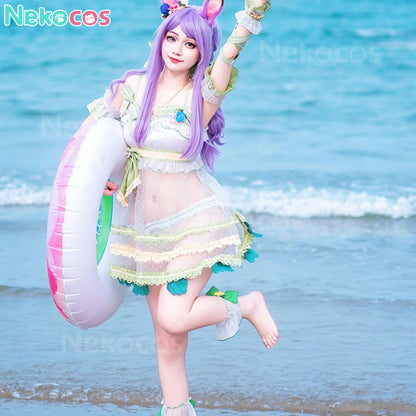 【Nekocos】Game Uma Musume Pretty Derby Cosplay Mejiro McQueen Summer Cosplay Costume | Custom-Tailor