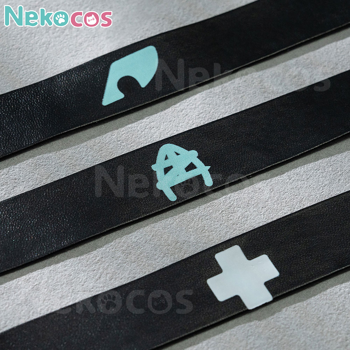 【Nekocos】Anime Cosplay Ivan Cosplay Costume | Custom-Tailor design details showing unique patterns on fabric bands.