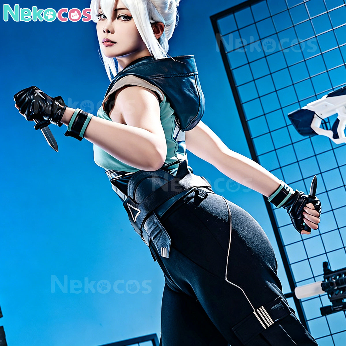 【Nekocos】Game Valorant Cosplay Jett Cosplay Costume | In Stock