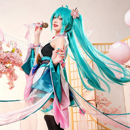 【Nekocos】Vocaloid Hatsune Miku Collaboration Onmyoji Cosplay Costume | In Stock