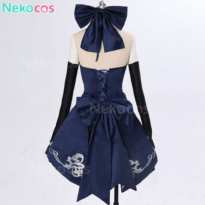 【Nekocos】Game Fate/stay night Cosplay Altria Pendragon Black Dress Cosplay Costume | In Stock