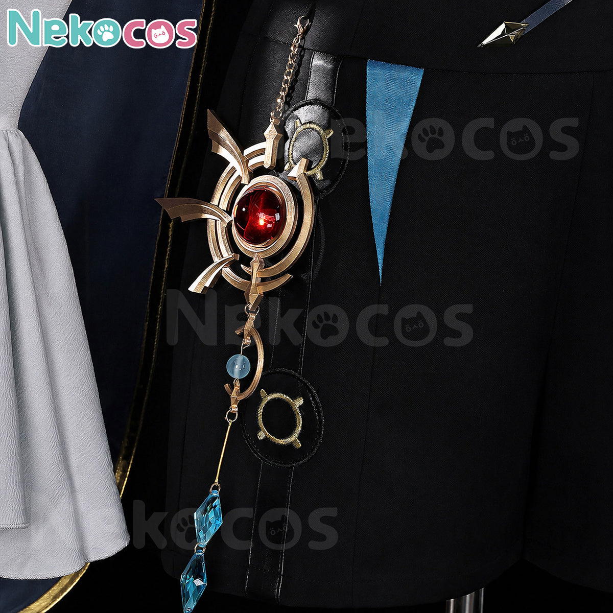 【Nekocos】Game Honkai: Star Rail cosplay Anaxa cosplay costume | In Stock, detailing the accessory design.
