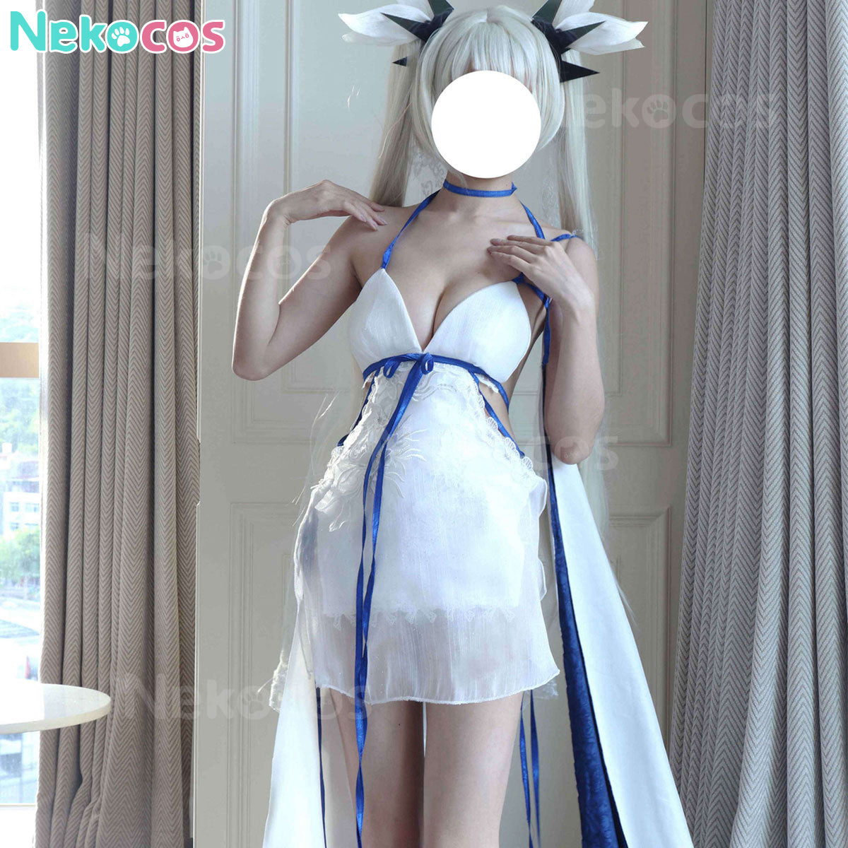 【Nekocos】Game Azur Lane Cosplay Shinano Moonlit Chrome Cosplay Costume | In Stock