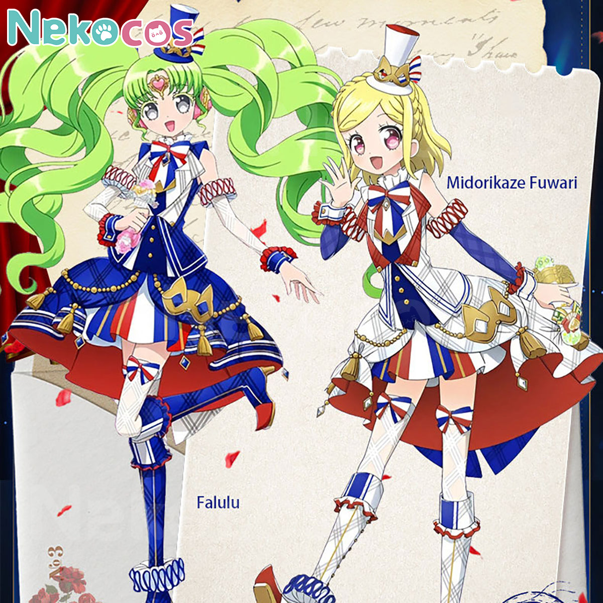 【Nekocos】Game Cosplay Falulu&Fuwari Midorikaze Cosplay Costume | In Stock