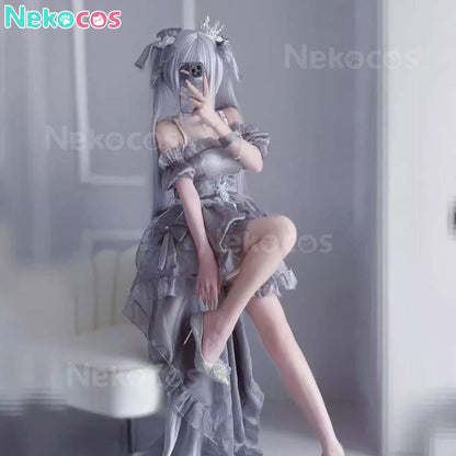【Nekocos】Game Cosplay Cinderella Glass Princess Cosplay Costume | In Stock