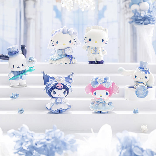 【Nekocos】Sanrio Family Romantic Wedding Series Blind Box Hello Kitty Kuromi Figurine Birthday Gift | In Stock