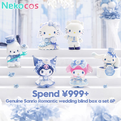 【Nekocos】Sanrio Family Romantic Wedding Series Blind Box Hello Kitty Kuromi Figurine Birthday Gift | In Stock