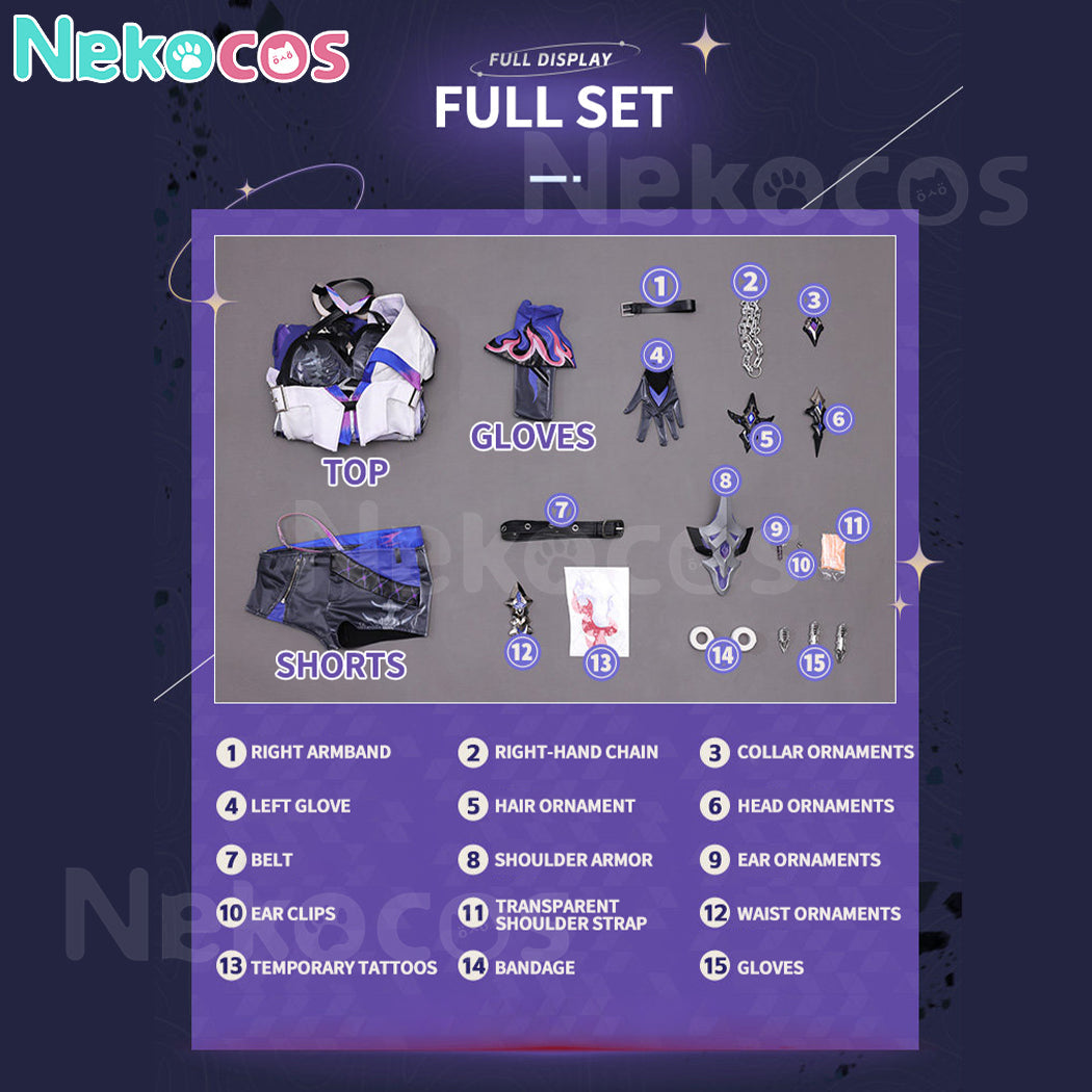 【Nekocos】Game Honkai: Star Rail Raiden Bosenmori Mei Acheron Cosplay Costume Premium Edition | Custom-Tailor