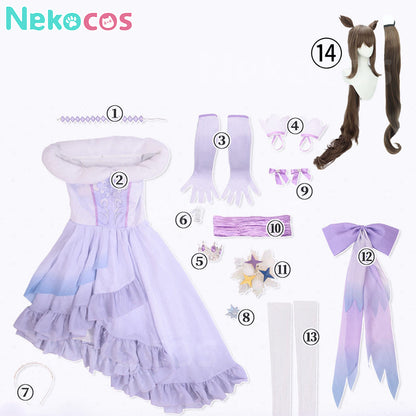 【Nekocos】Game Uma Musume Pretty Derby Cosplay Admire Vega Cosplay Costume | Custom-Tailor
