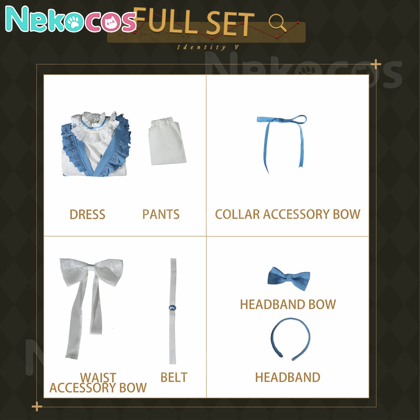 【Nekocos】Game Identity V Cosplay Alice in Dreamland Cosplay Costume Premium Edition | In Stock