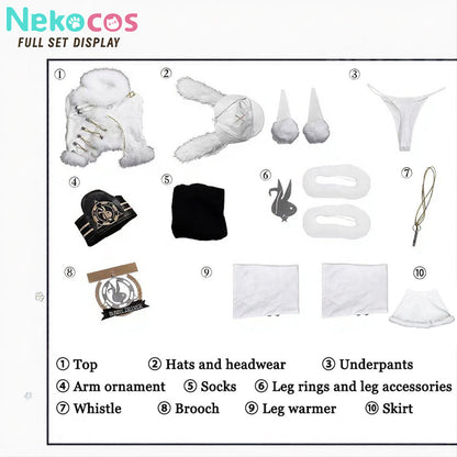 【Nekocos】Game Goddess of Victory: NIKKE Cosplay Blanc Cosplay Costume | In Stock