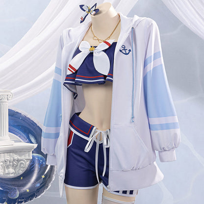 【Nekocos】Game Uma Musume Pretty Derby Cosplay Cheval Grand Swimsuit Cosplay Costume | Custom-Tailor