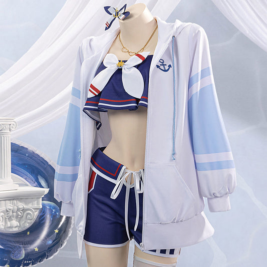 【Nekocos】Game Uma Musume Pretty Derby Cosplay Cheval Grand Swimsuit Cosplay Costume | Custom-Tailor