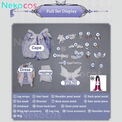【Nekocos】Game Genshin Impact Cosplay Columbina Hyposelenia Cosplay Costume Premium Edition | Custom-Tailor