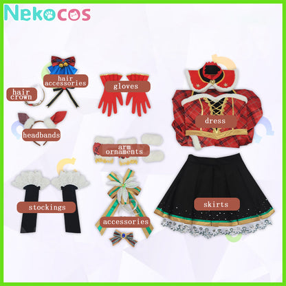 【Nekocos】Game Uma Musume Pretty Derby Cosplay Daiwa Scarlet Christmas  Cosplay Costume | Custom-Tailor