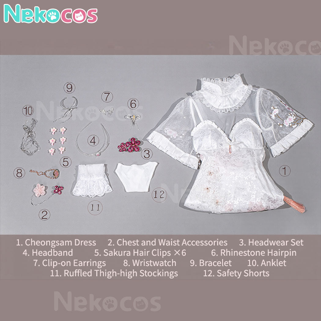 【Nekocos】Game Cosplay Banquet in Peach Blossom Land Cheongsam Cosplay Costume | In Stock