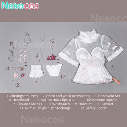 【Nekocos】Game Cosplay Banquet in Peach Blossom Land Cheongsam Cosplay Costume | In Stock